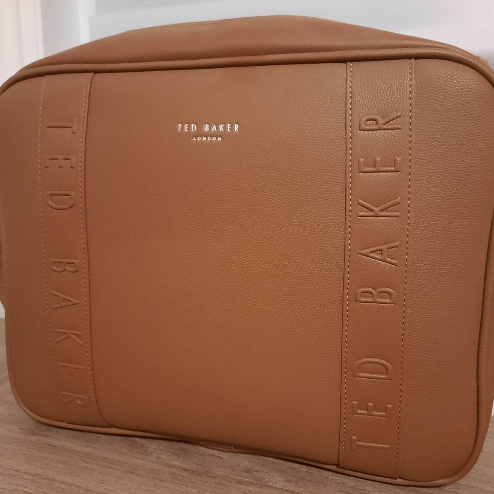 Ted Baker cognac men's messenger bag